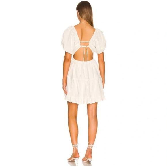 Cleobella Off shoulder “Olive” Mini dress in Ivory White, XS-S. Cottage core - Picture 7 of 8